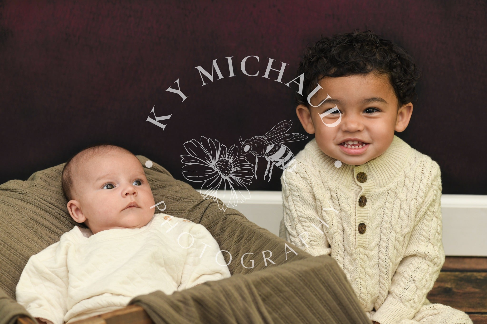 Abstrait Marron Rouge Toile de fond pour Studio Photographie M10-34