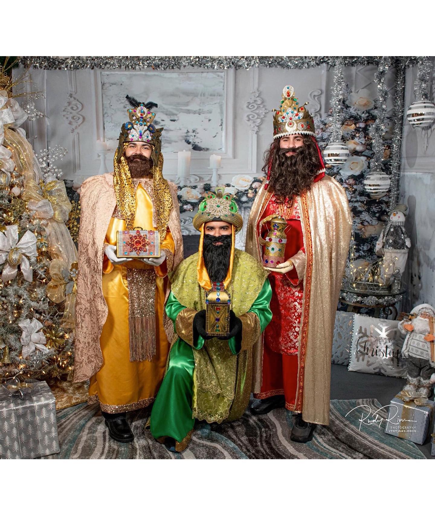 Toile de fond de photographie de Salle blanche de Noël avec décors DBD-P19188