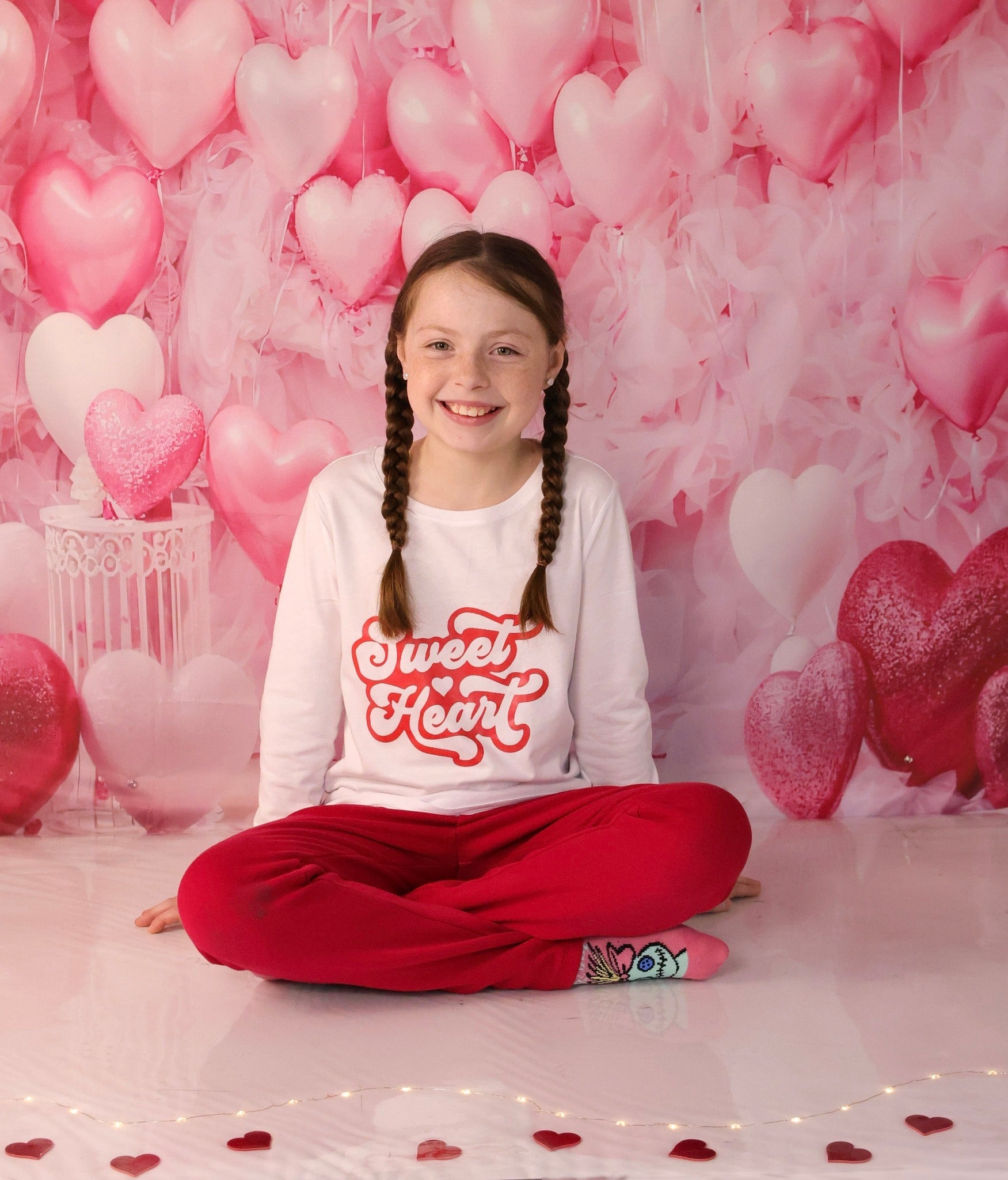 Toile de fond Saint-Valentin Mur Ballons Cœur Roses Saint-Valentin MRR9-88