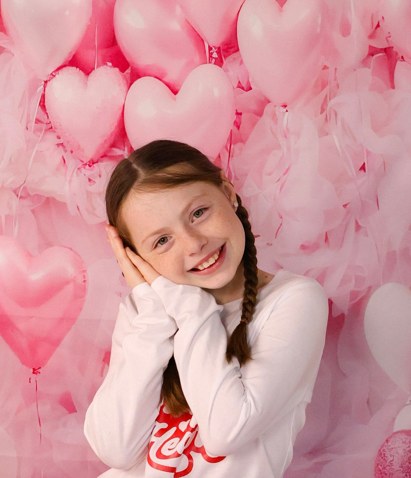 Toile de fond Saint-Valentin Mur Ballons Cœur Roses Saint-Valentin MRR9-88