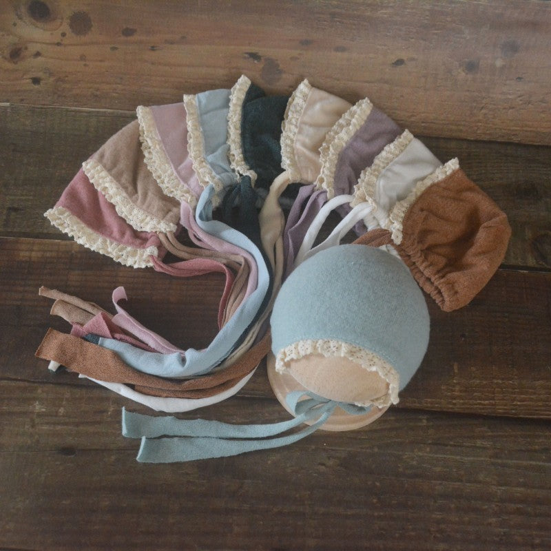 Bandeau en dentelle de couleur unie de photographie pour nouveau-né CL9