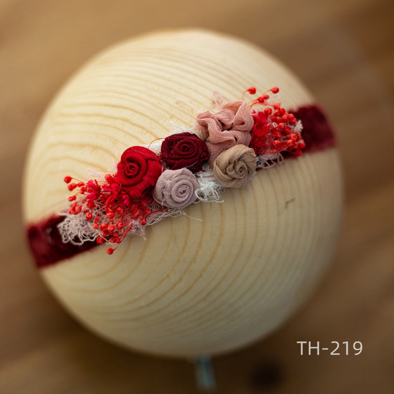 Photographie Nouveau-né Velours Fleur Pearl Coiffe TH2