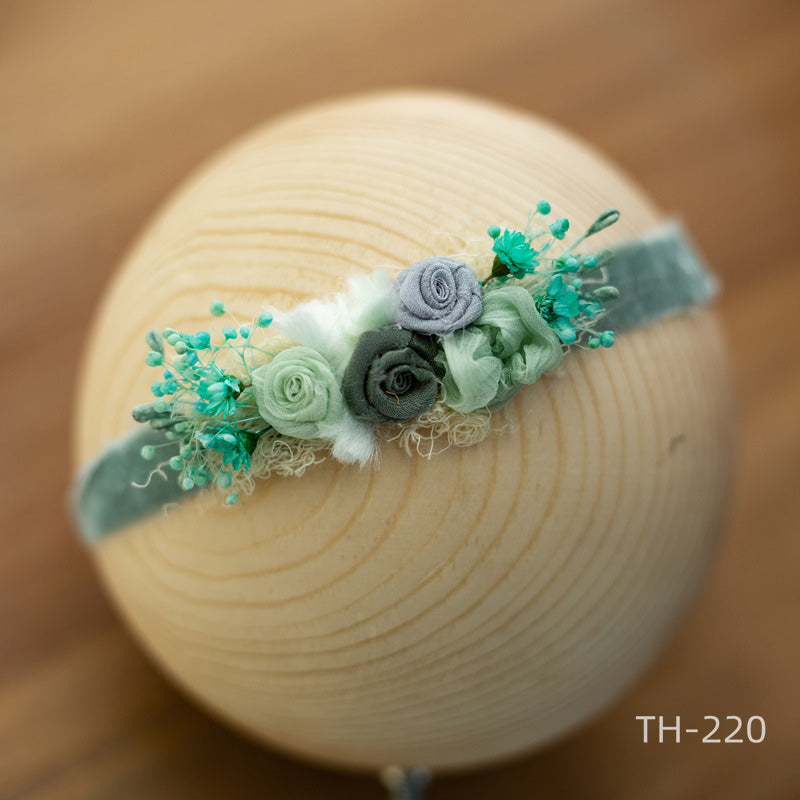 Photographie Nouveau-né Velours Fleur Pearl Coiffe TH2