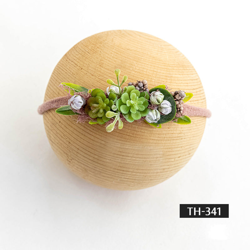 Photographie de nouveau-né Fausse fleur coiffe TH3