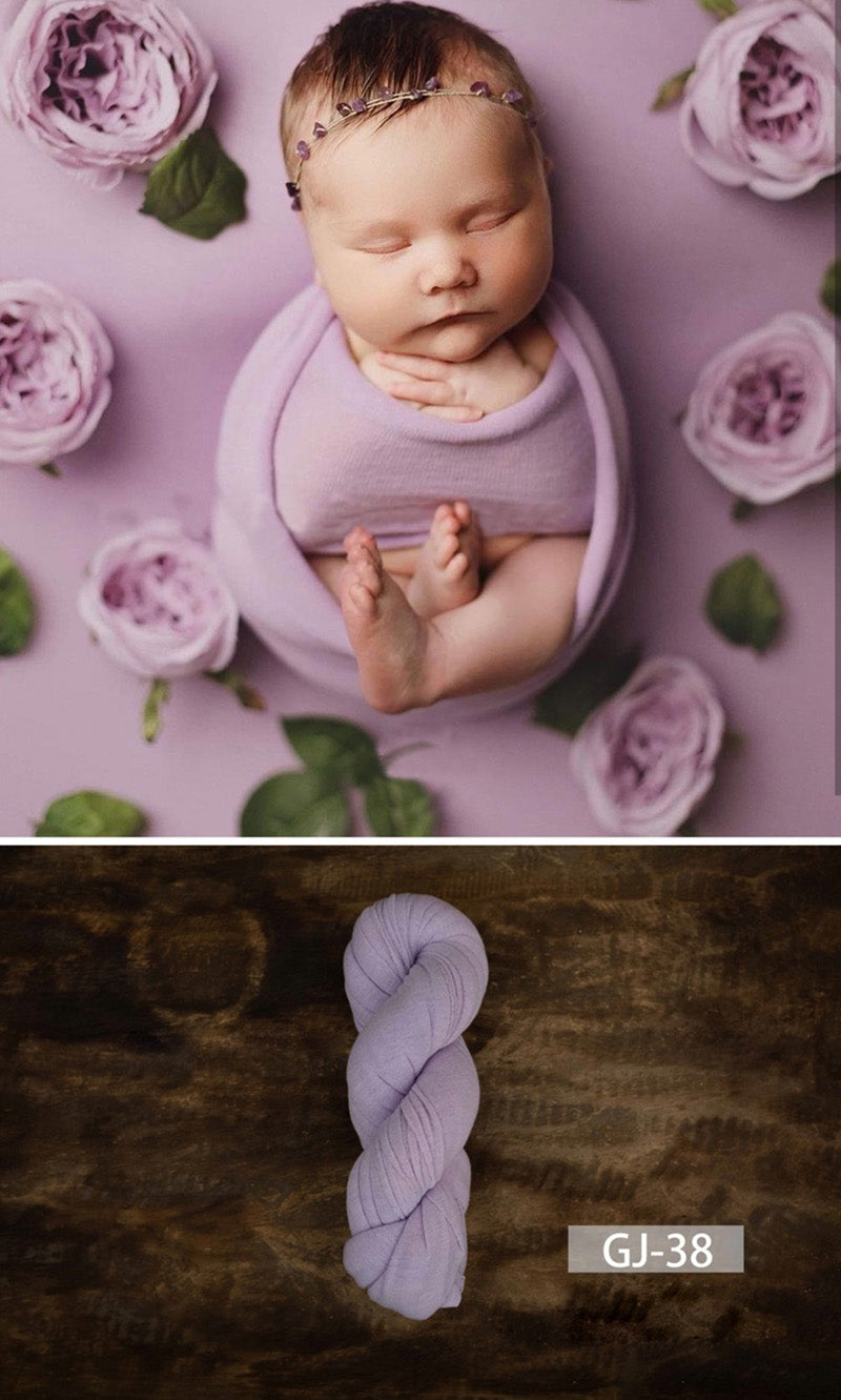 Photographie de nouveau-né Enveloppe de forme en ficelle douce de couleur unie GJ
