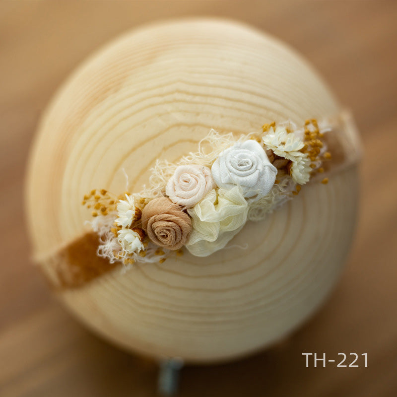 Photographie Nouveau-né Velours Fleur Pearl Coiffe TH2
