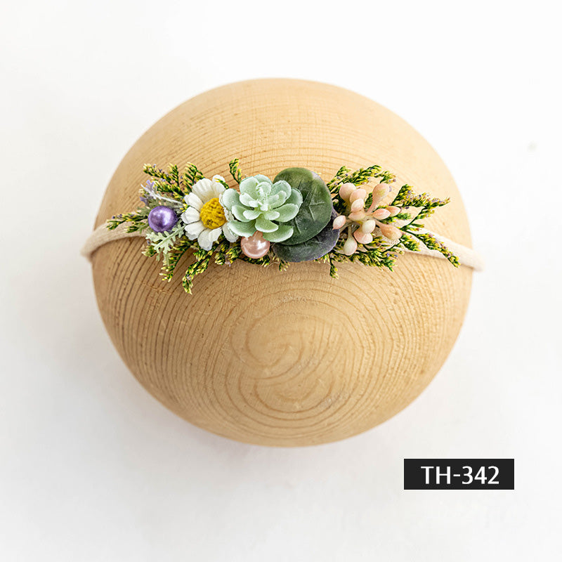 Photographie de nouveau-né Fausse fleur coiffe TH3