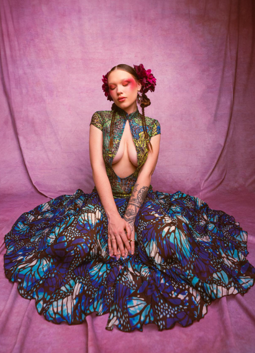 Toile de fond peinte à texture abstraite violet multicolore pour photomaton DHP-701