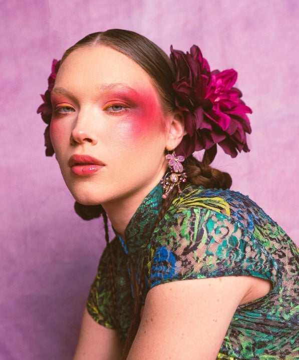 Toile de fond peinte à texture abstraite violet multicolore pour photomaton DHP-701