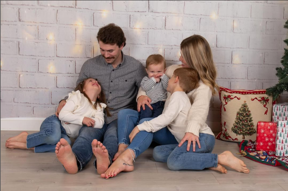 Toile de fond de mur de briques blanches de lumières de Noël pour la photographie DBD-19230