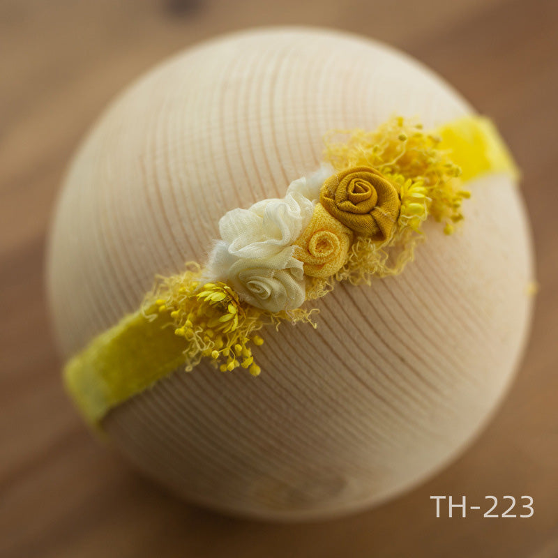Photographie Nouveau-né Velours Fleur Pearl Coiffe TH2