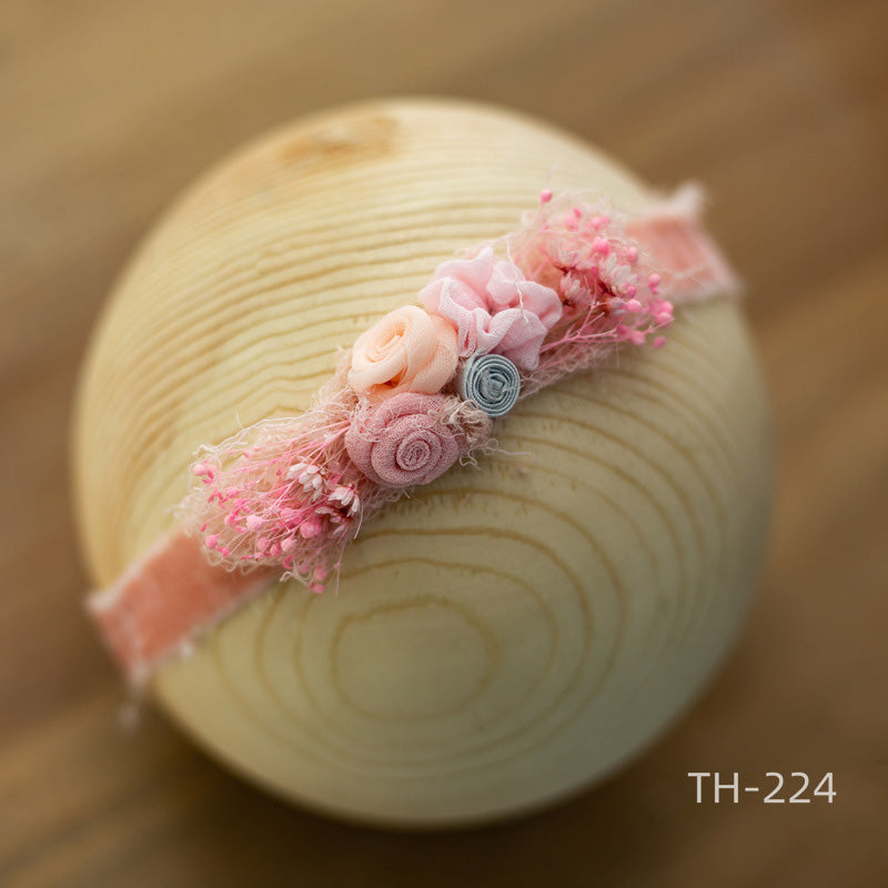 Photographie Nouveau-né Velours Fleur Pearl Coiffe TH2