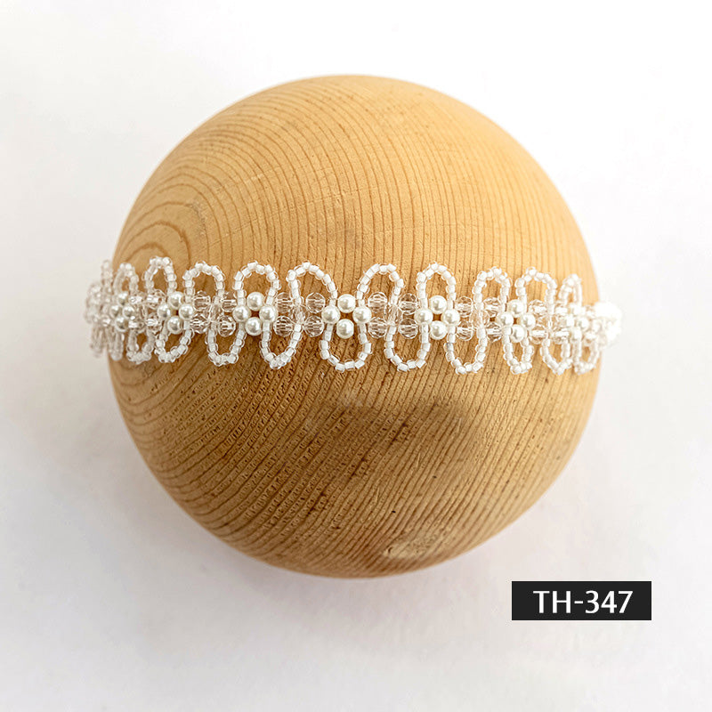 Photographie de nouveau-né Fausse fleur coiffe TH3