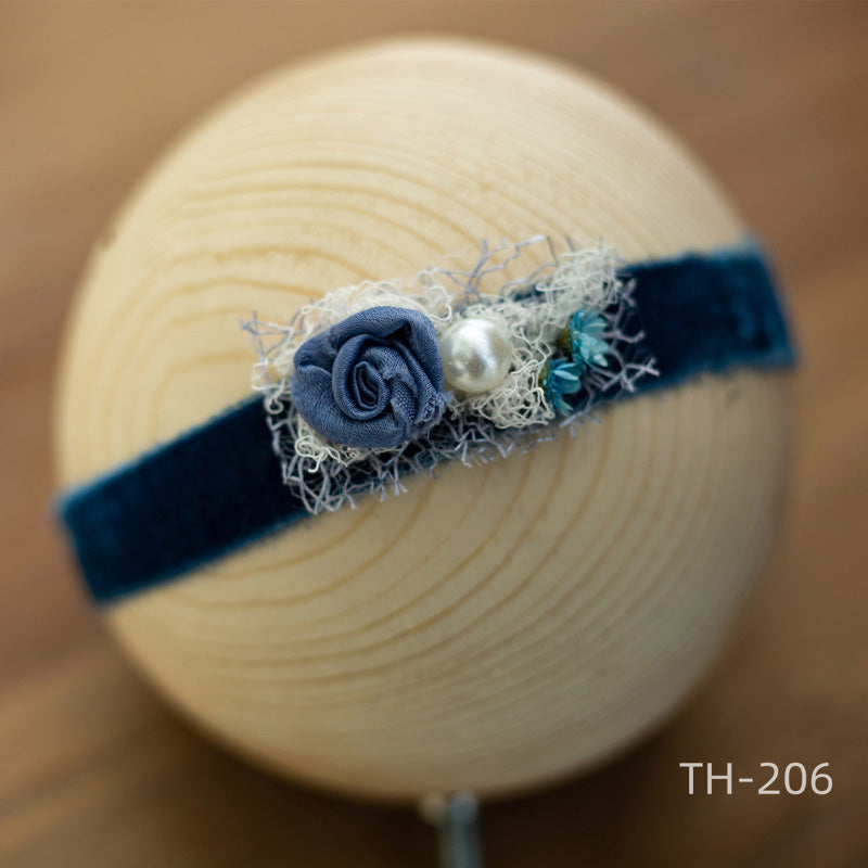 Photographie Nouveau-né Velours Fleur Pearl Coiffe TH2