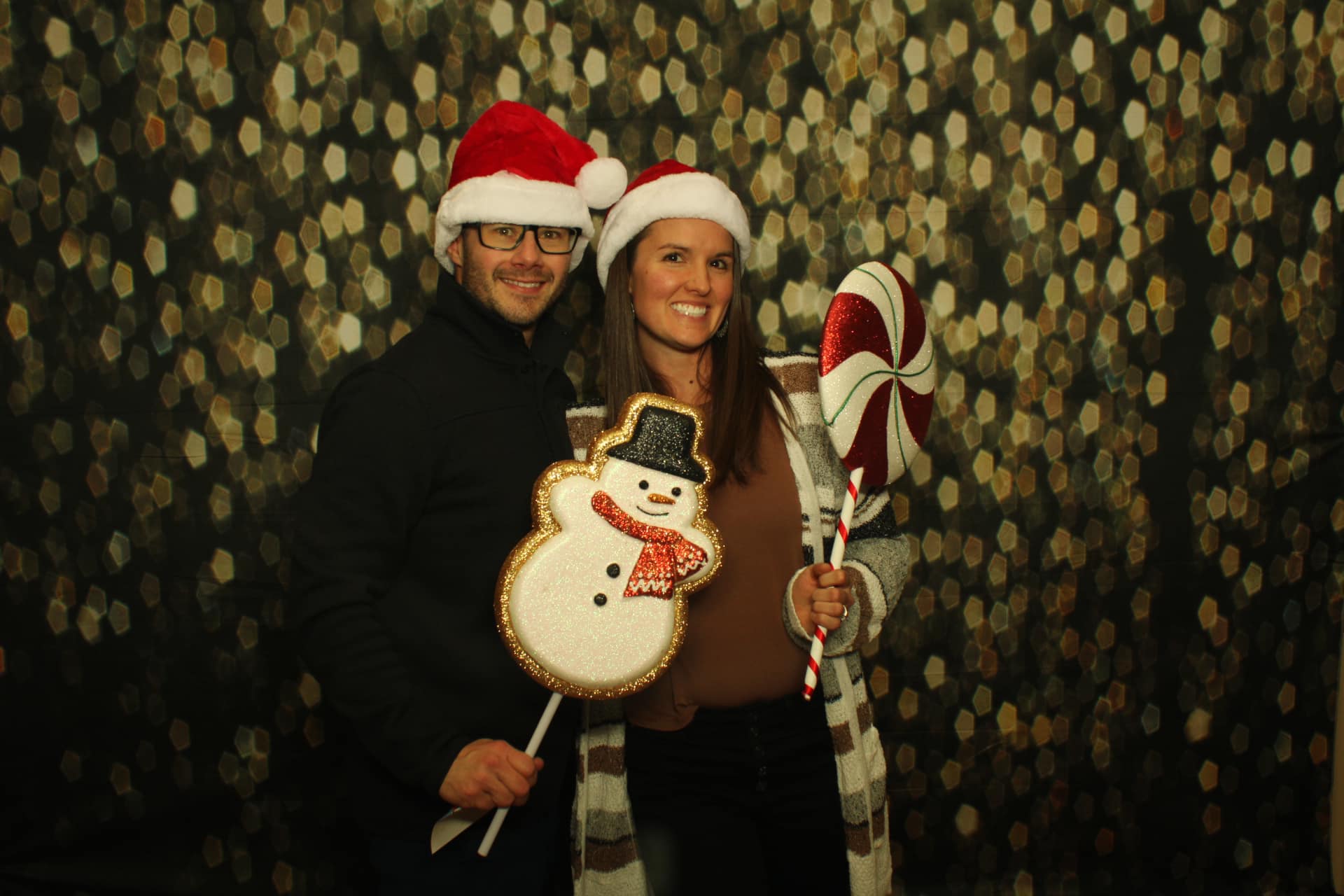 Décorations de Fête en Toile de Fond Bokeh à Paillettes Dorées M6-12
