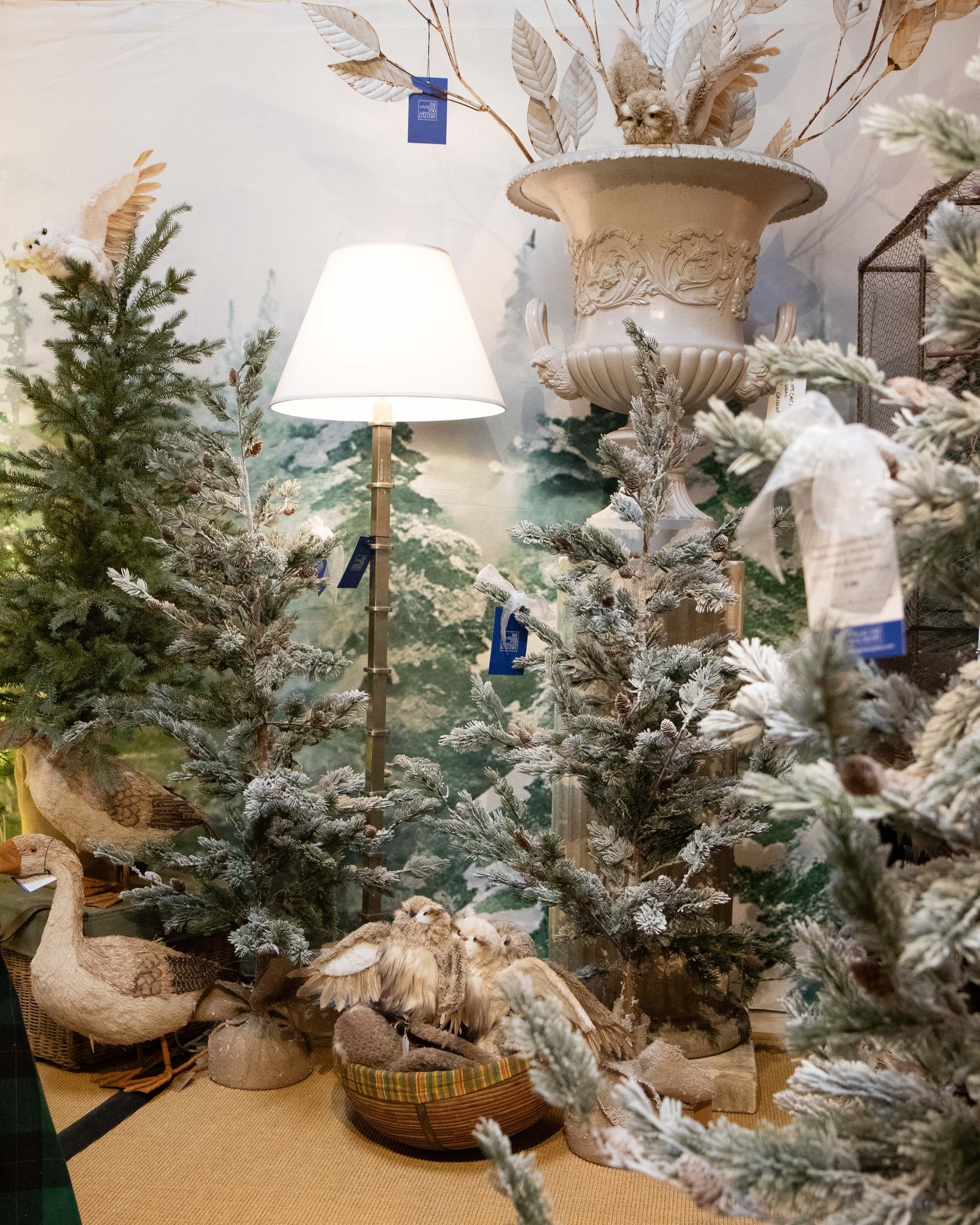 Toile de Fond de Paysage de Neige de Forêt de Pins d'Hiver M7-43