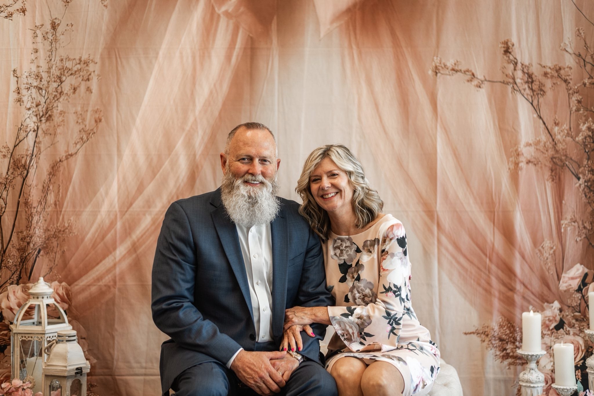 Toile de Fond Joyeuse Fête des Mères Nœud de Soie Floral Rêveur GQ2-119