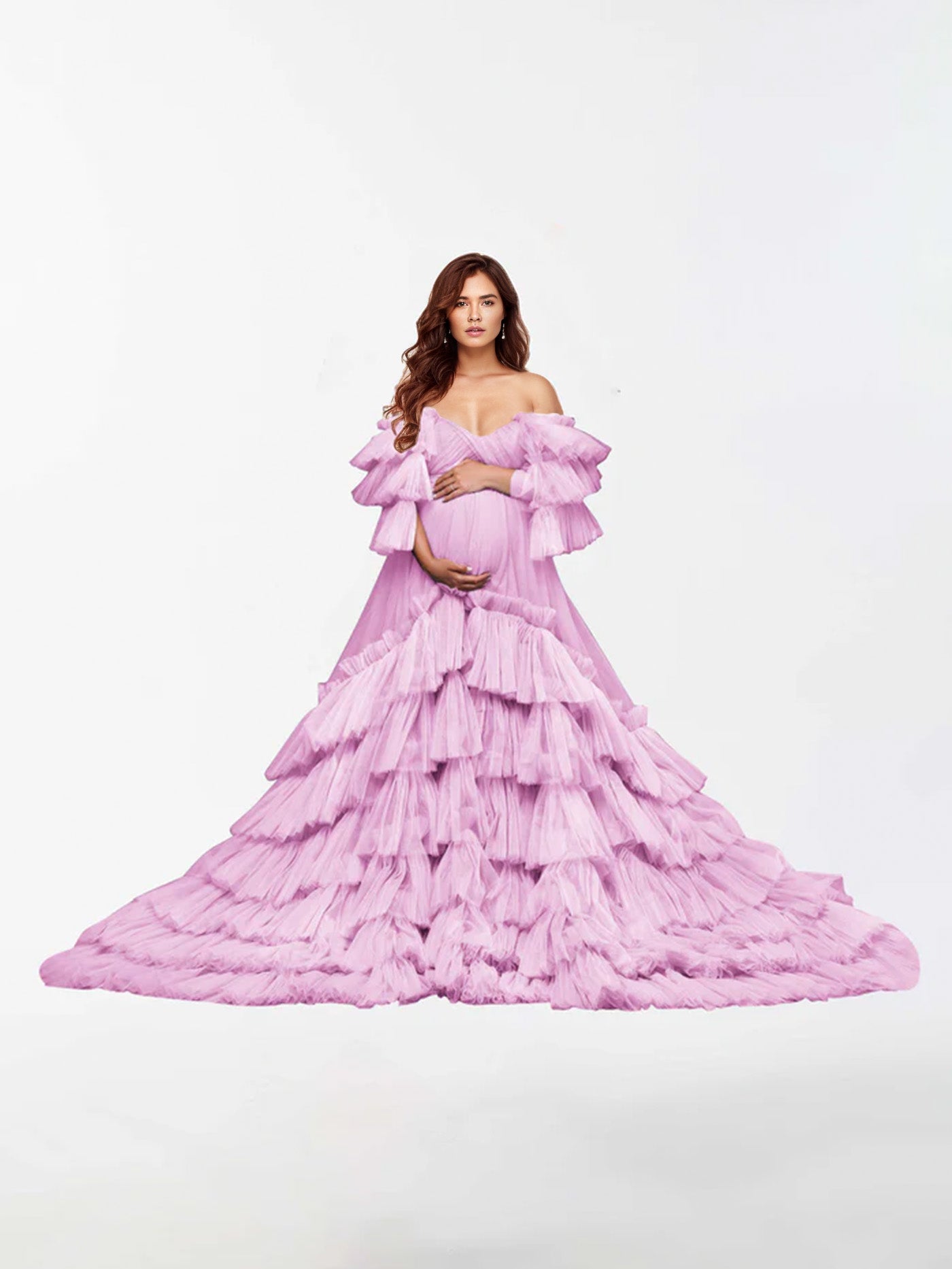 Robe de maternité en tulle pour la photographie RB5
