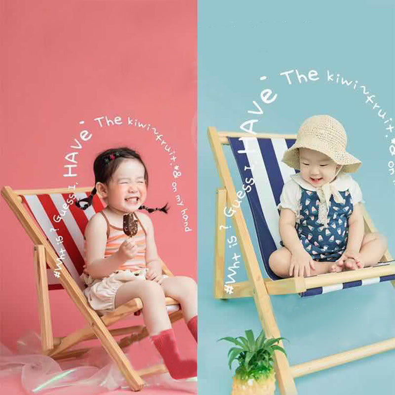 Esthero Chaise de plage en bois ajustable pour la photographie de nouveau-nés SYPJ10