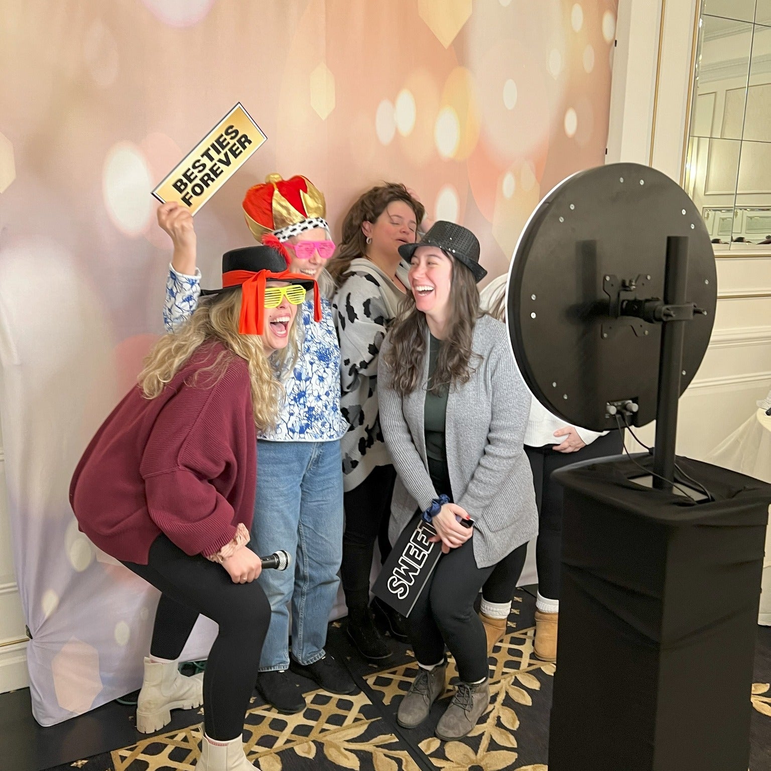 Bokeh rose allume les enfants Photo Booth toile de fond M121