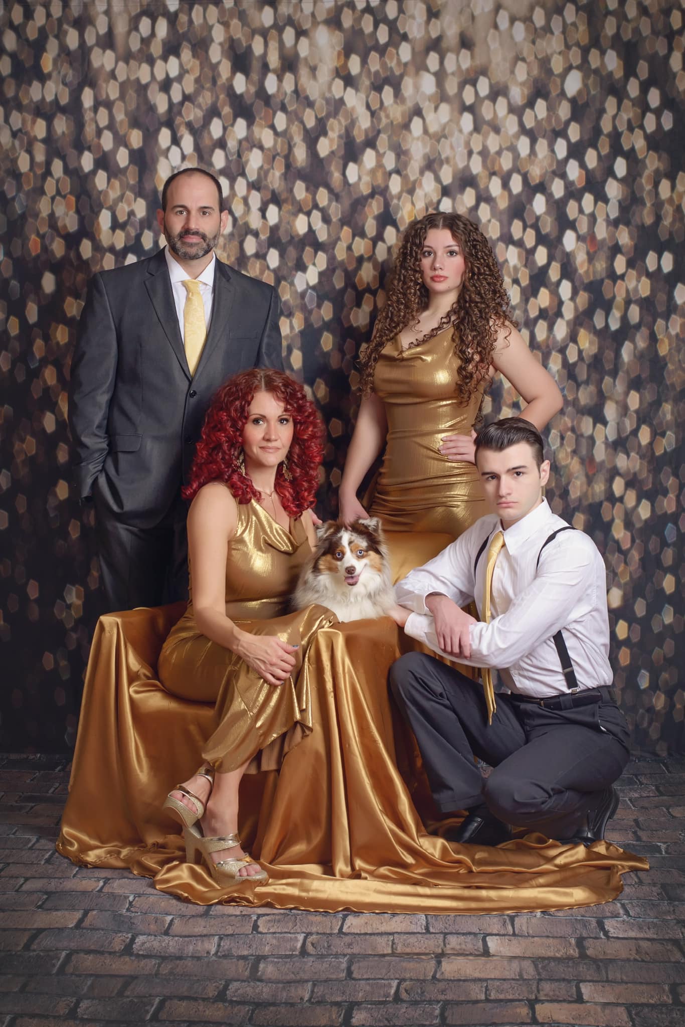 Décorations de Fête en Toile de Fond Bokeh à Paillettes Dorées M6-12