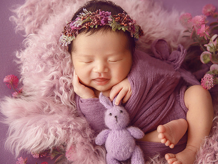 Photographie de nouveau-né Fausse fleur coiffe TH3