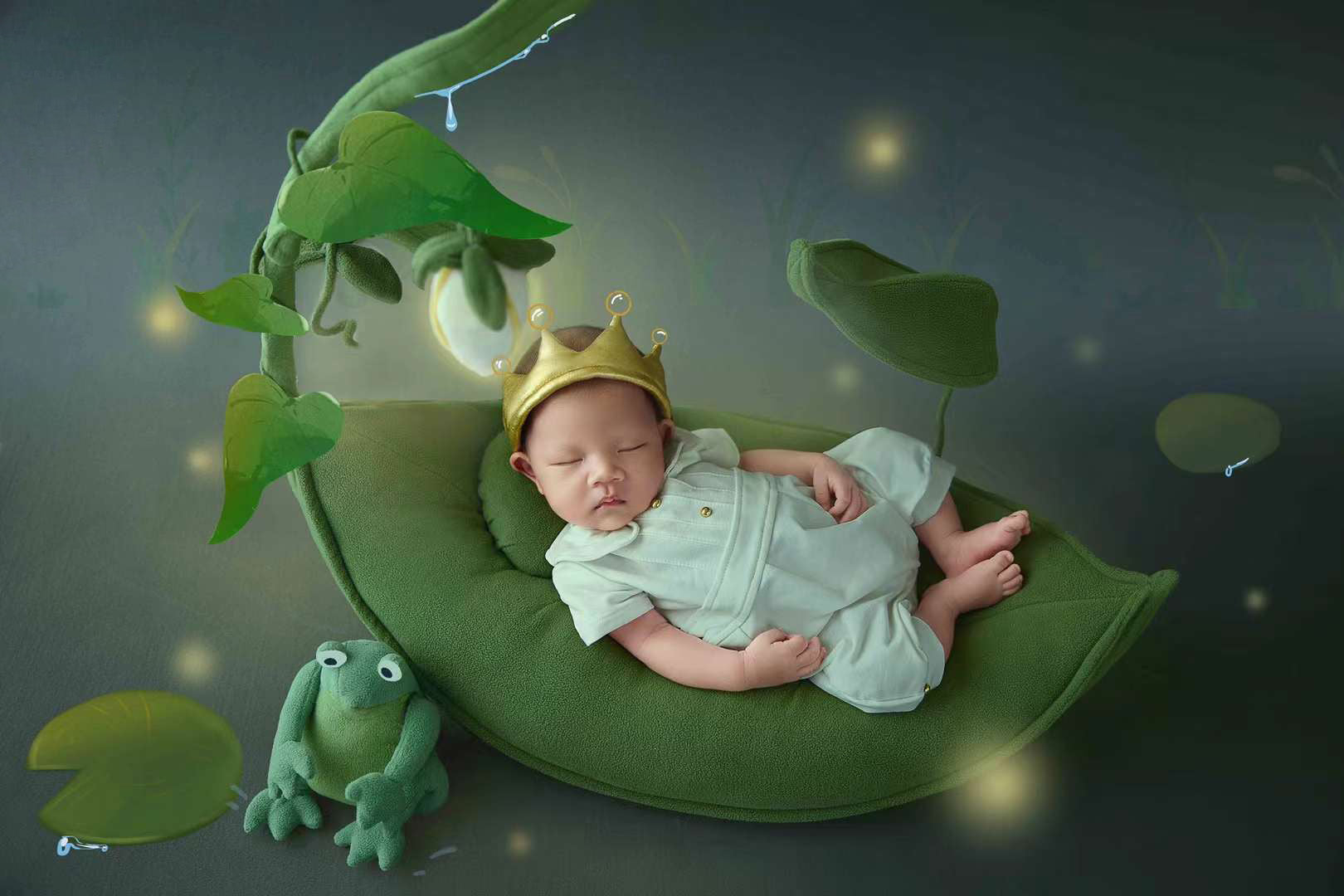 Accessoires de photographie pour bébé grenouille petit prince vêtement & oreiller SYPJ12