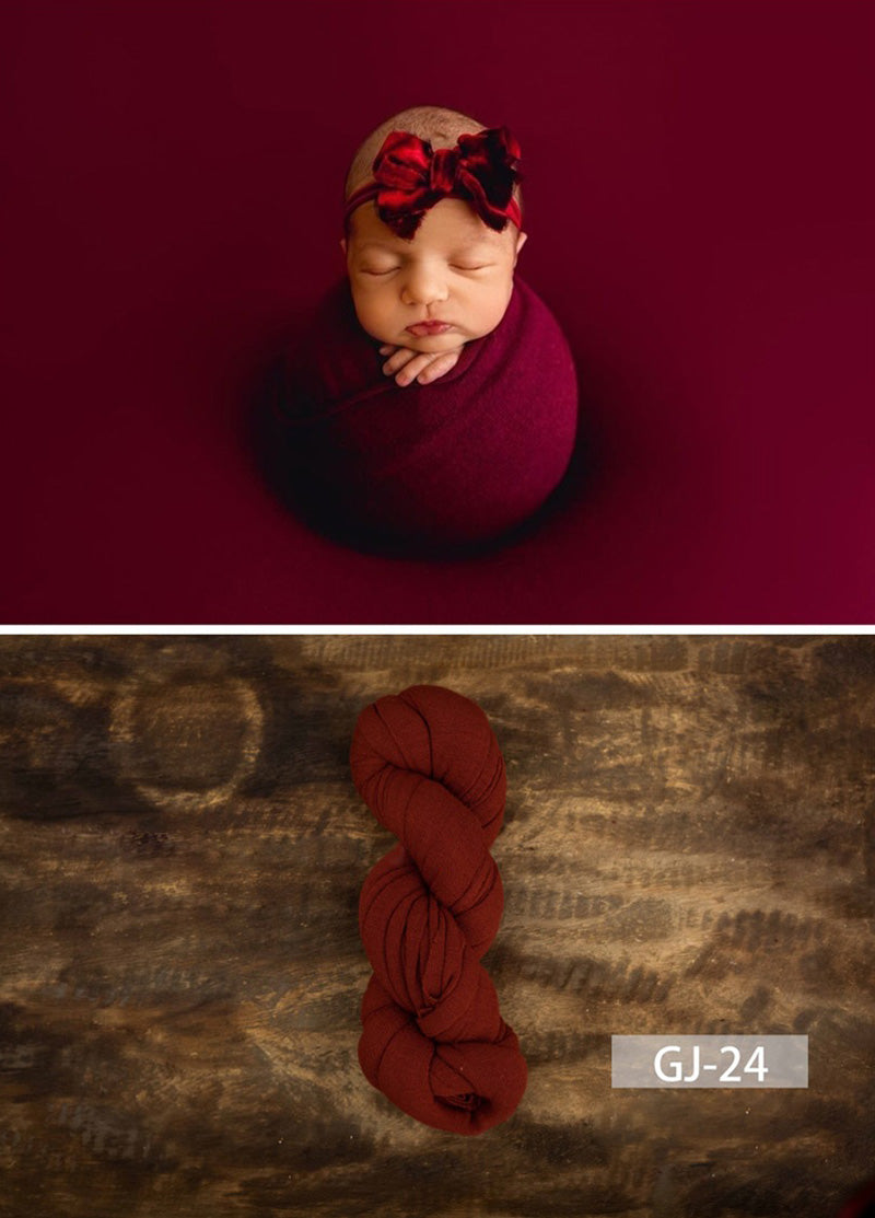 Photographie de nouveau-né Enveloppe de forme en ficelle douce de couleur unie GJ