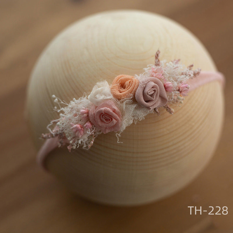 Photographie Nouveau-né Velours Fleur Pearl Coiffe TH2