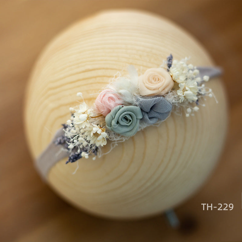 Photographie Nouveau-né Velours Fleur Pearl Coiffe TH2