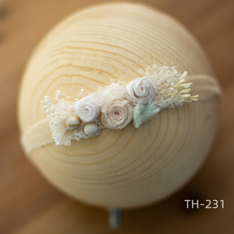 Photographie Nouveau-né Velours Fleur Pearl Coiffe TH2