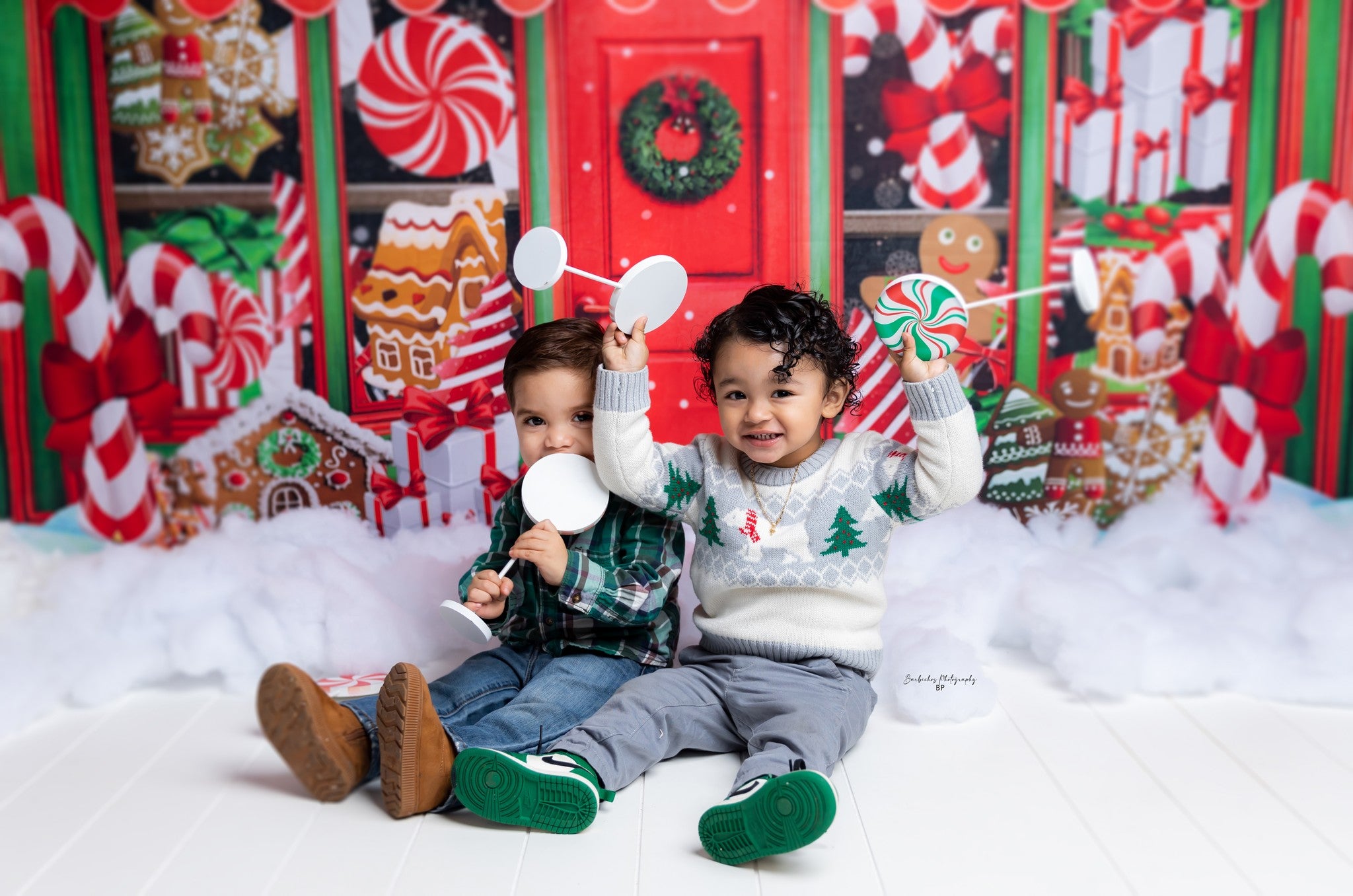 Bonbons Boutique Noël Vacances Hiver Toile de Fond D851