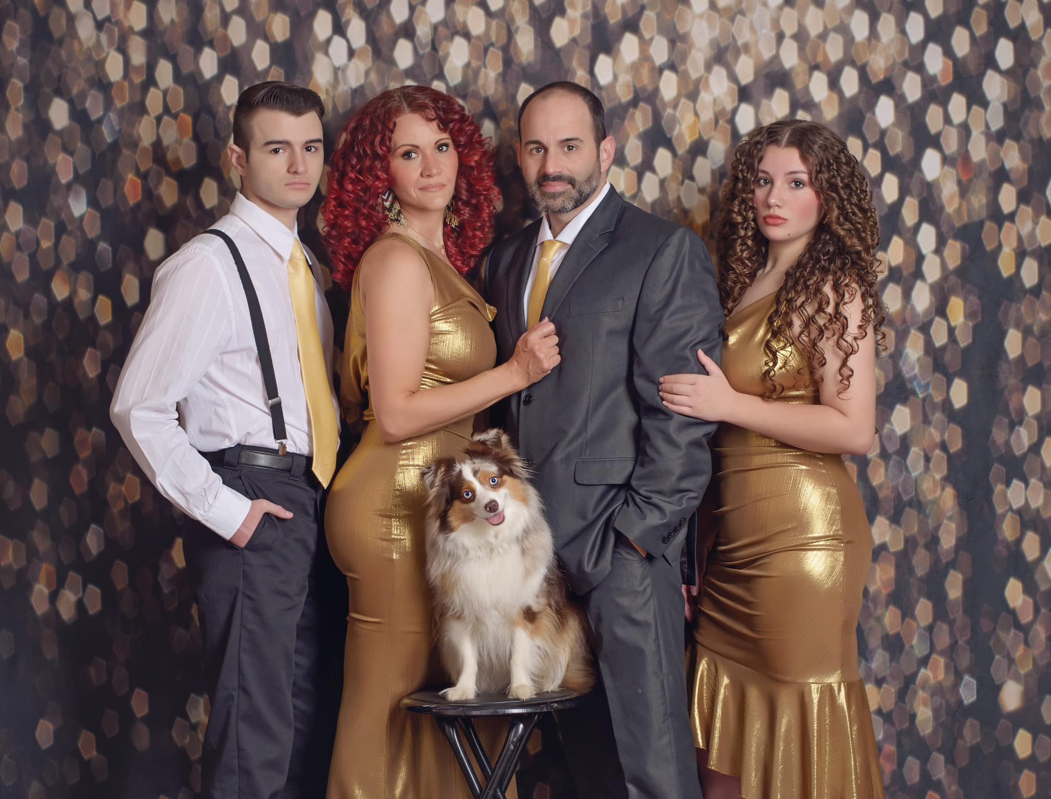 Décorations de Fête en Toile de Fond Bokeh à Paillettes Dorées M6-12