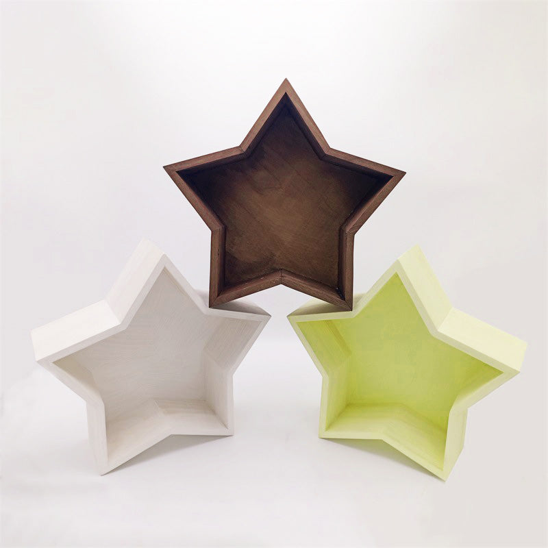 Esthero Accessoires en bois en forme d'étoile pour la photographie de nouveau-nés SYPJ3