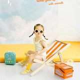Esthero Chaise de plage en bois ajustable pour la photographie de nouveau-nés SYPJ10