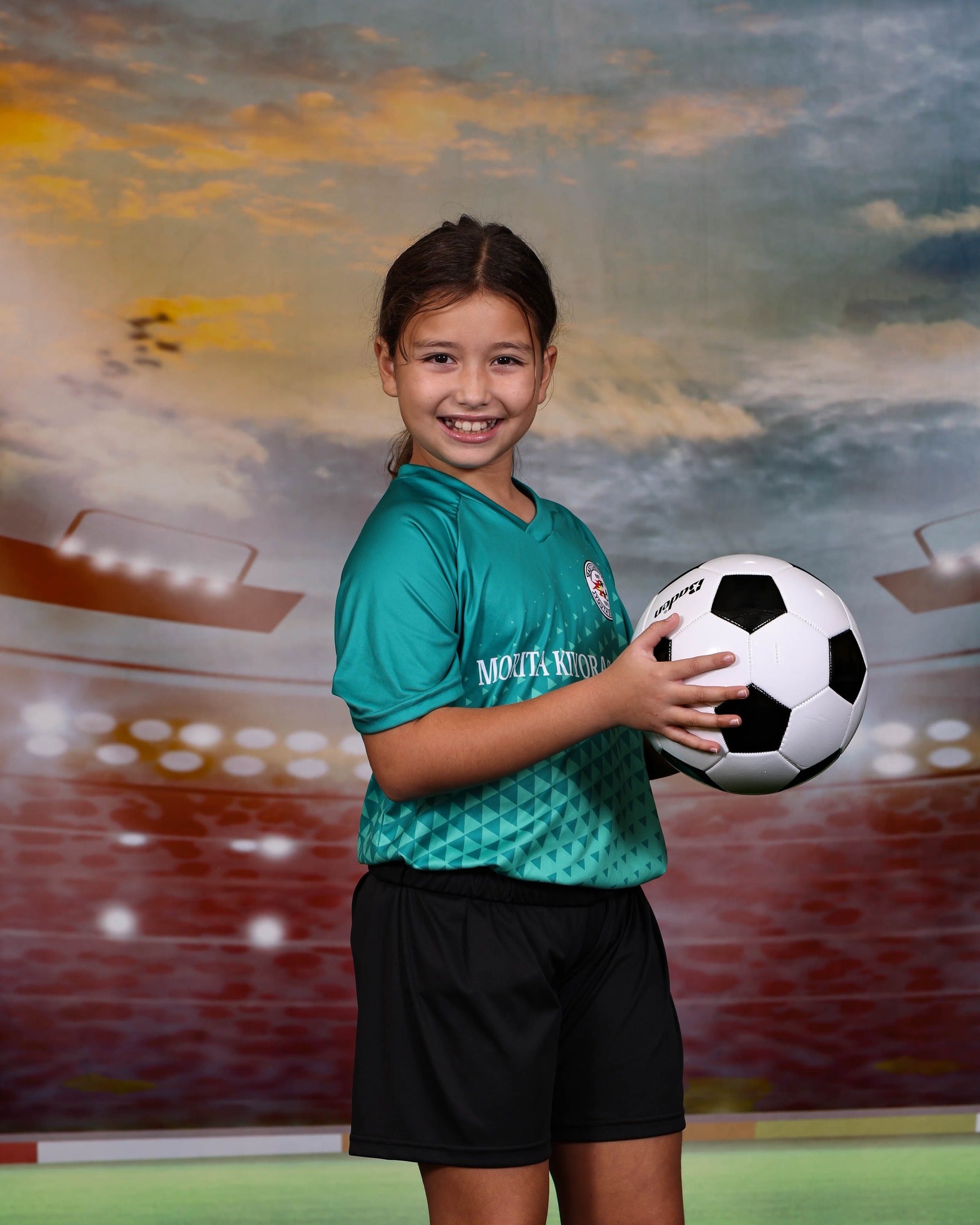 Champ de football de nuit met en vedette s Sports Photo Booth toile de fond M063