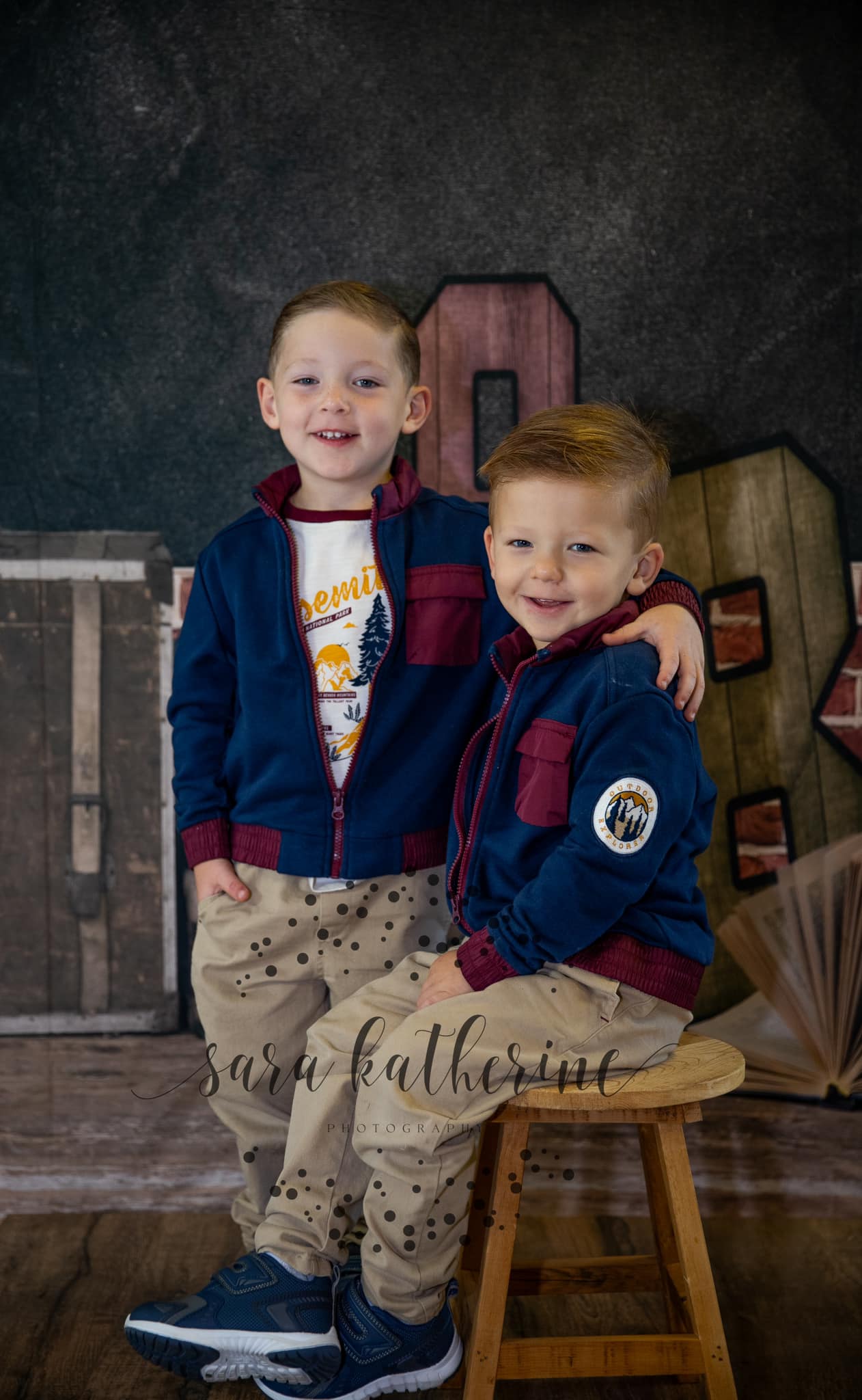 Alphabet Valise Toile de fond de L'école de Tableau Noir M5-115