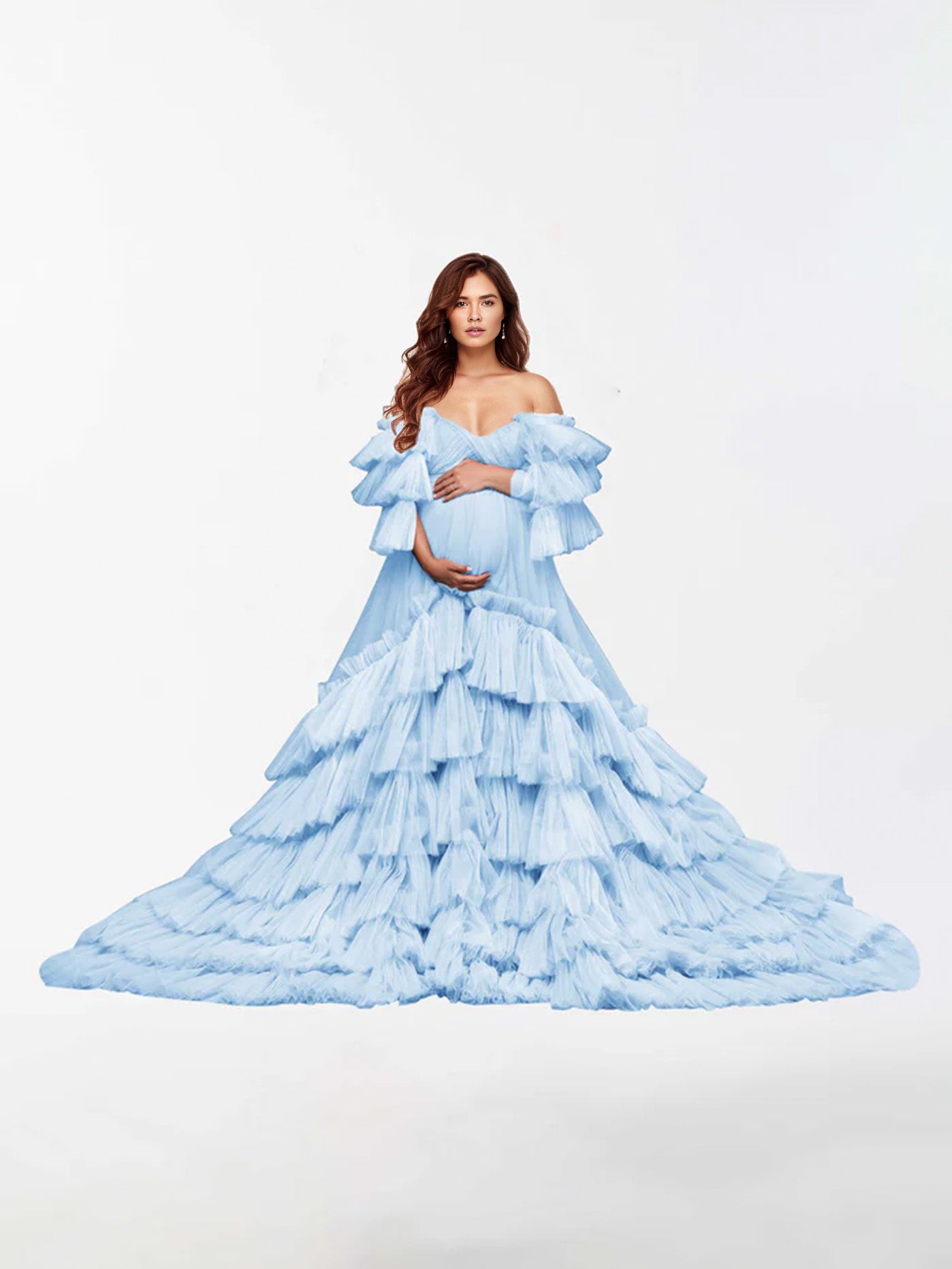 Robe de maternité en tulle pour la photographie RB5