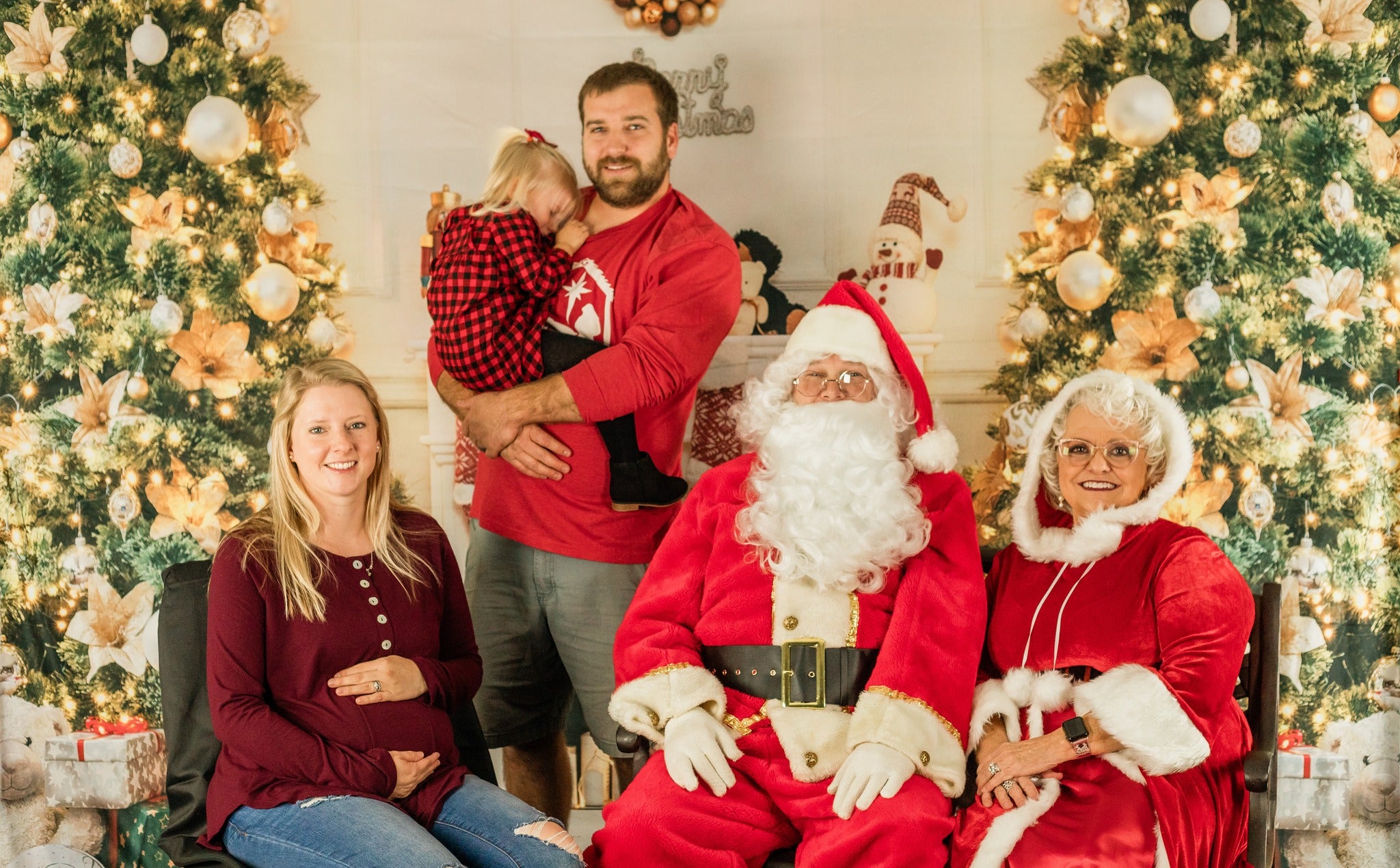Toile de fond de cheminée de décoration d'arbre de Noël D989