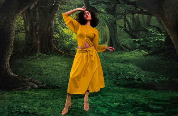 Toile de fond vert grand forêt secrète pour Photo Studio LV-837