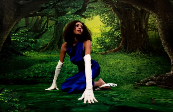 Toile de fond vert grand forêt secrète pour Photo Studio LV-837