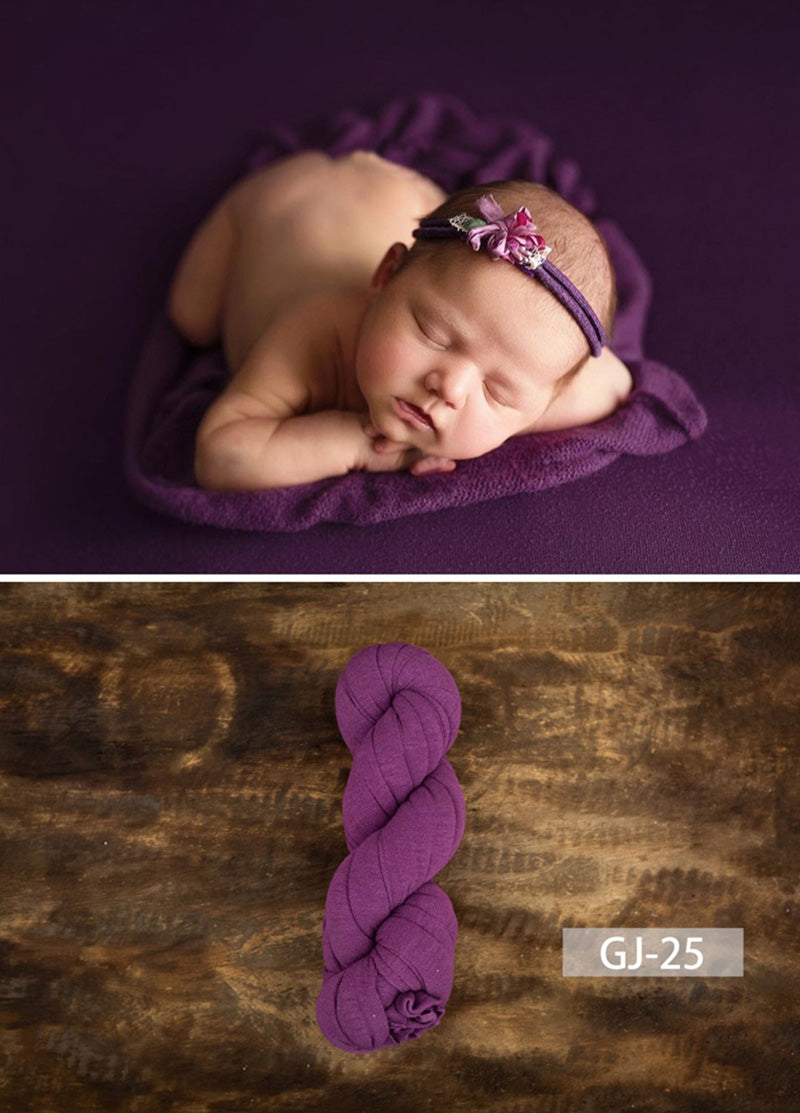 Photographie de nouveau-né Enveloppe de forme en ficelle douce de couleur unie GJ