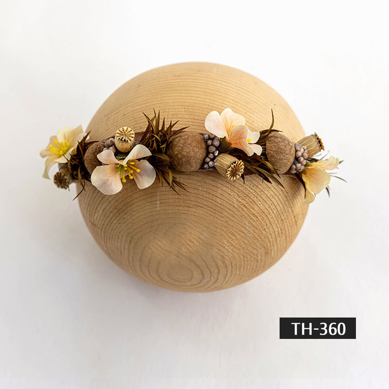 Photographie de nouveau-né Fausse fleur coiffe TH3