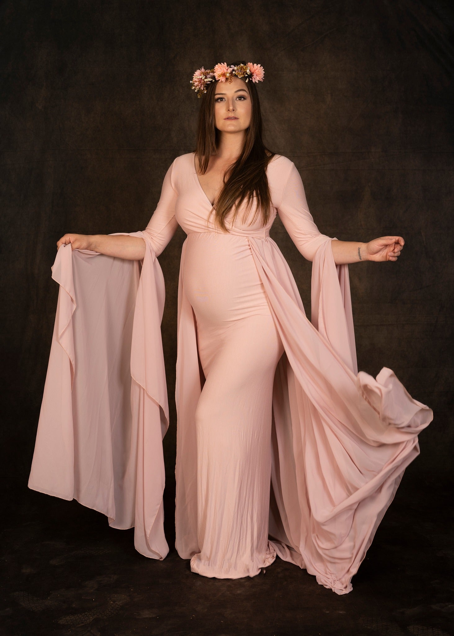 Toile de fond pour Photomaton Balayé Abstrait Marron SH223