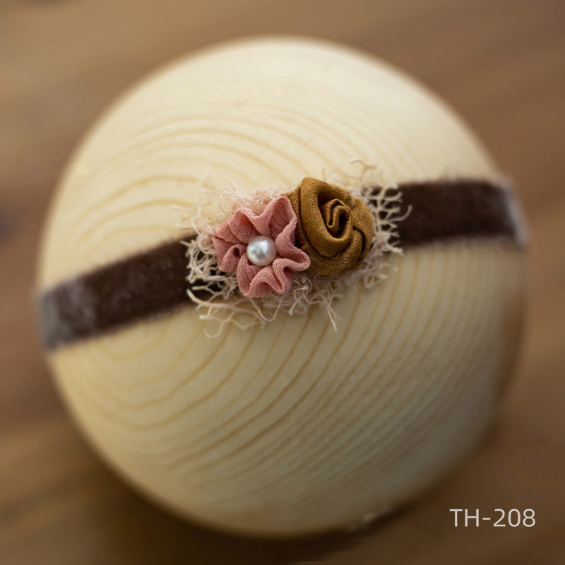Photographie Nouveau-né Velours Fleur Pearl Coiffe TH2