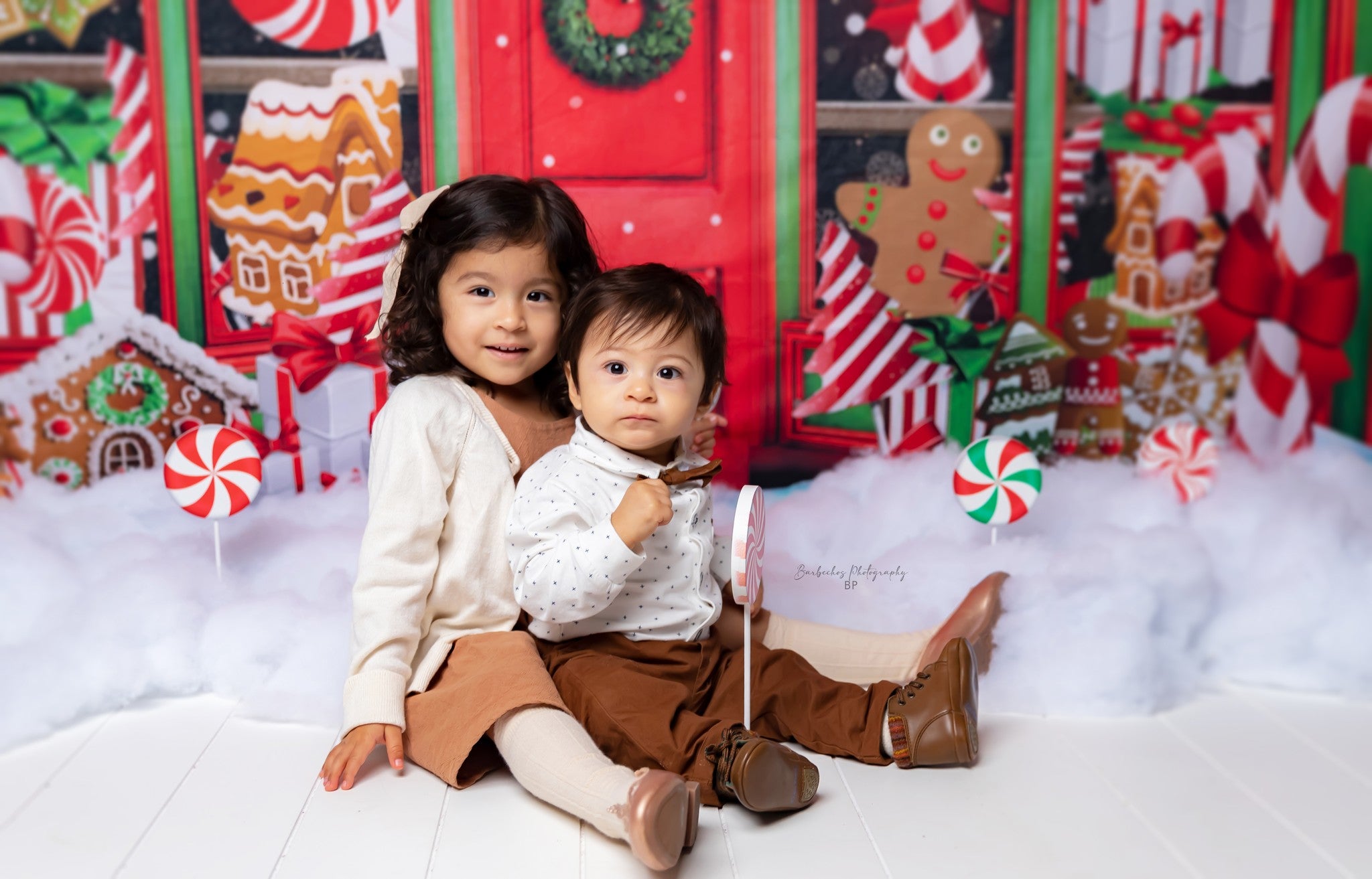 Bonbons Boutique Noël Vacances Hiver Toile de Fond D851