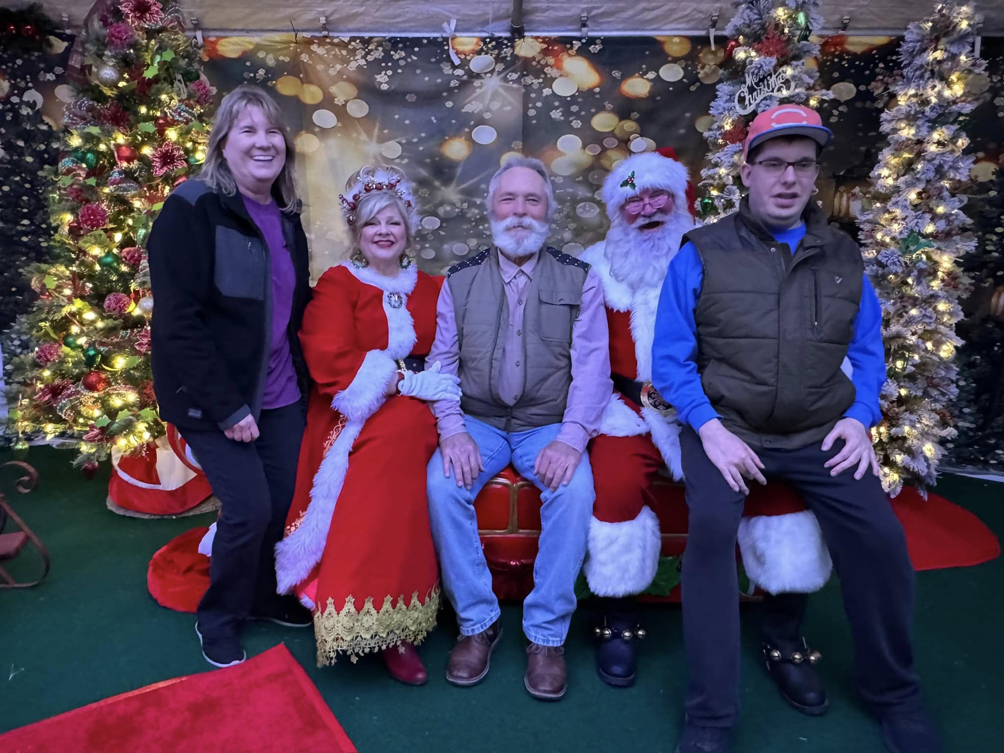 Toiles de Fond des Arbres de Noël Extérieurs Lumières Clignotant G-1440