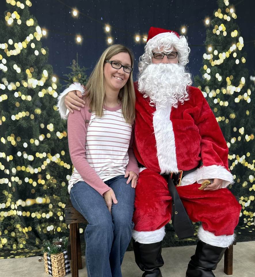 Toile de fond de photomaton Night Twinkle Christmas Farm D833