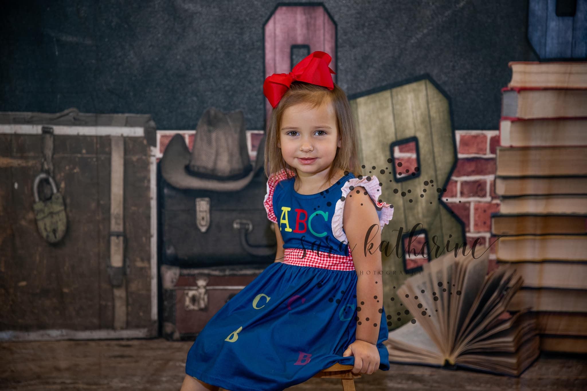 Alphabet Valise Toile de fond de L'école de Tableau Noir M5-115