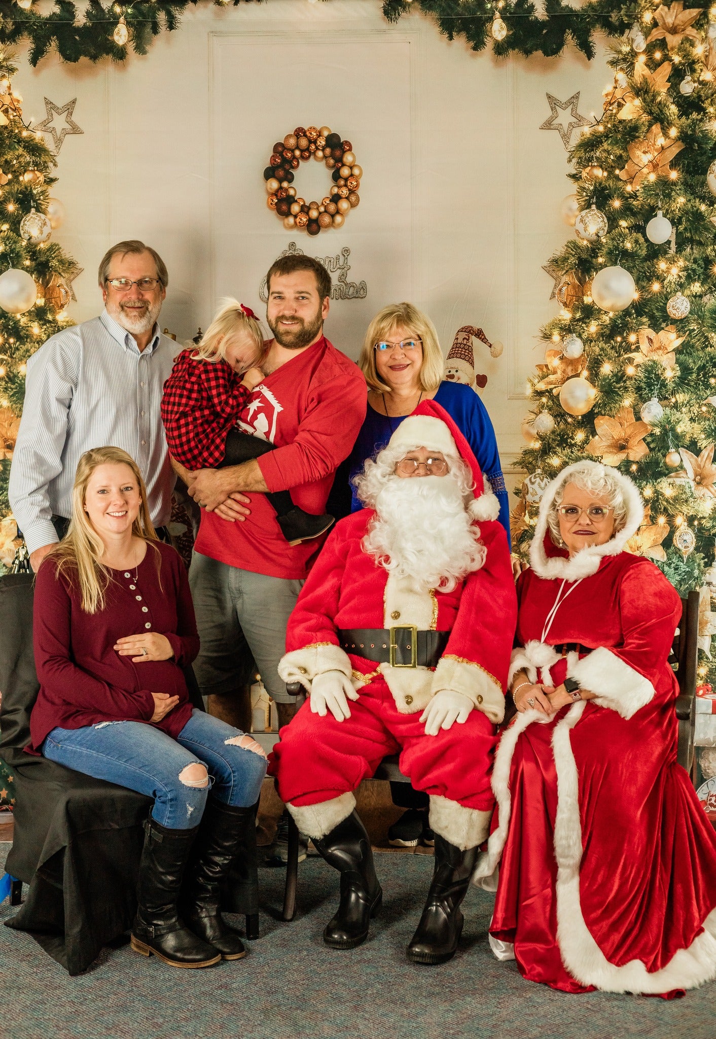 Toile de fond de cheminée de décoration d'arbre de Noël D989